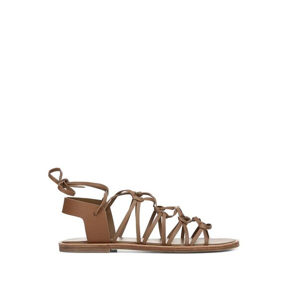 VINCE. Womens Brown Strappy Palmera Round Toe Leather Gladiator Sandles 5.5 M - Picture 3 of 4